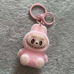 ラブブキャラクターキーホルダーピンク