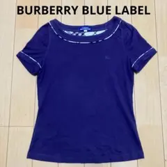 BURBERRY BLUE LABEL 半袖カットソー　Tシャツ パープル　38
