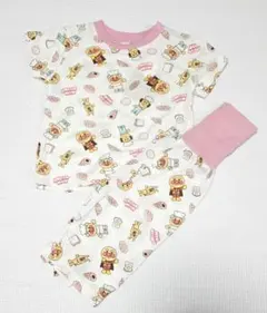 アンパンマン 吸汗速乾パジャマ 天竺 ベビー腹巻き付き半袖パジャマ90㎝ P