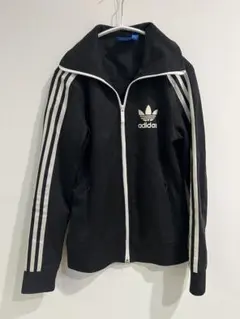 adidas トラックジャケット 黒 白