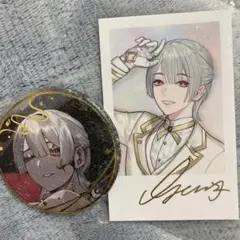 にじさんじ 弦月藤士郎 妖怪万化 缶バッジ 6周年記念チェキ サイン×1