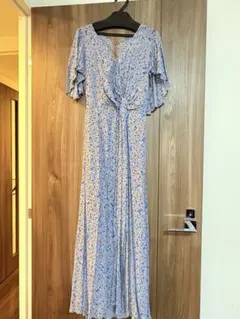 【FRAY I.D/フレイアイディー】カシュクールプリントワンピース　花柄ブルー