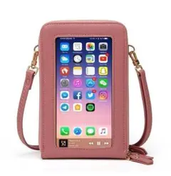 スマホポーチ レディース ショルダーバッグ スマホポシェットカードケース　長財布