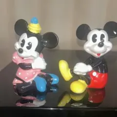東京ディズニーランド　ミッキーとミニー 陶器フィギュア