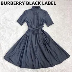 美品】バーバリー ブルーレーベル 長袖シャツワンピース ノバチェック