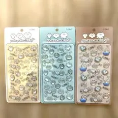 【正規品3枚】ぷくぷくキャンディシール　ボンボンドロップシール　たこねこ　3種類