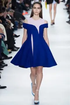 ディオール Christian Dior ジレ ドレス ワンピース 濃紺 - メルカリ