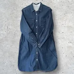 ☆無印良品☆ デニムシャツワンピース　L
