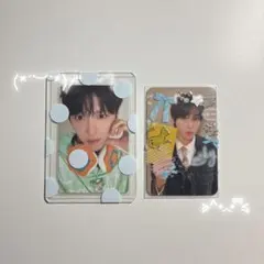 硬質ケースデコ スリーブデコ シール 韓国 トレカケース デコ 水色 ✮⋆꙳