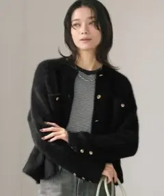green label relaxing デイリーエリートカーディガン　ブラック green label relaxing（グリーンレーベルリラクシング）の「デイリー