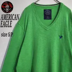 アメリカンイーグル アウトフィッターズ コットンニット セーター 刺繍 パステル