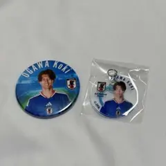 サッカー日本代表 小川航基 缶バッジ アクリルキーホルダー