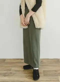 アーバンリサーチ☆ウラキモウ☆コーデュロイタイトロングスカート ☆ダークグリーン