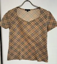美品　Burberry バーバリーロンドン　半袖　カットソーノバチェックLサイズ