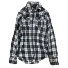 00s archive G.O.A fringe flannel shirtのサムネイル