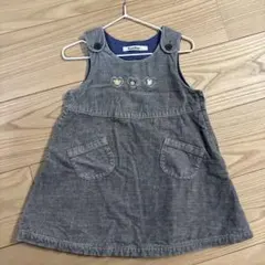 familiar ファミリア　グレー　ジャンバースカート