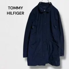 トミーヒルフィガー ステンカラーコート ロング丈 ナイロンジャケット アウター