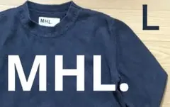MHL. コットンニット ブラック Ｌ　コットン100%