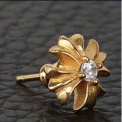 22k スタッドピアス　chプラス　ワンダイヤ スタッドピアス メンズ　片耳