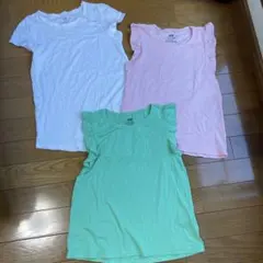 H&M ノースリーブ　半袖Tシャツ　トップス 3枚セット (134/140)