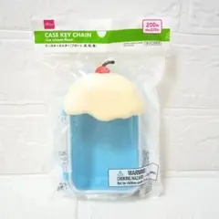 【新品】DAISO ケースキーホルダー アイスクリームフロート　青のサムネイル