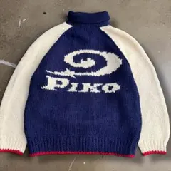 90s PIKO ピコ ビッグロゴ カウチンセーター ラグラン M ウール