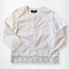 トリコ コムデギャルソン 刺繍レースブラウス