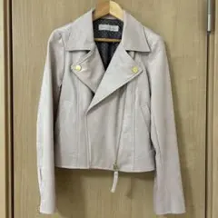 31 sons de mode ライダースジャケット ショート丈ピンクベージュ