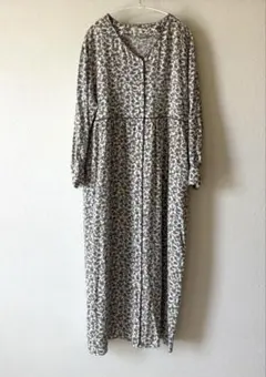 URBAN　RESEARCH　DOORS フラワープリントパイピングワンピース