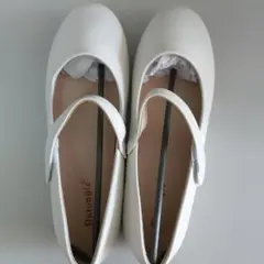 Buronyle ホワイト バレエシューズ 36 23.0