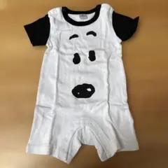 スヌーピー ロンパース ホワイト/ブラック