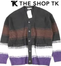 【THE SHOP TK/タケオキクチ】ビッグシルエット ニットカーディガン・M