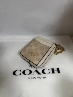 COACH コインケース ベージュ 小型