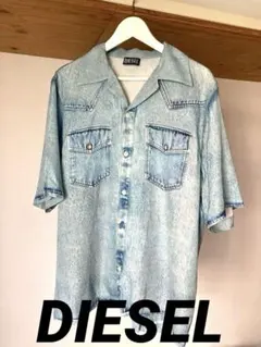 Diesel デニムプリント半袖シャツ　メンズ50サイズ
