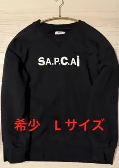 【希少サイズ】A.P.C. x sacai ブラック スウェット Lサイズのサムネイル