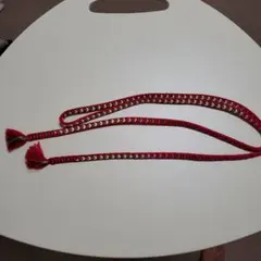 赤と金の帯締め タッセル付き