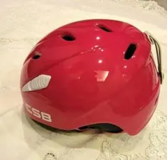 【美品・未使用 CSBヘルメット】キッズM ピンクスキー/スノーボード おまけ付