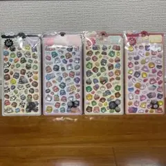 ぷくぷくシール 3D立体　4枚入りセット 手帳シール　可愛い