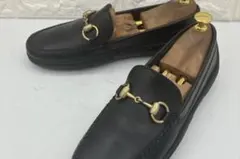 【美品】GUCCI グッチ ホースビットローファー 6.5M 金金具 レザー