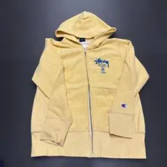 キッズ！Stussy‪ ＆championコラボ イエロー パーカー 150cm
