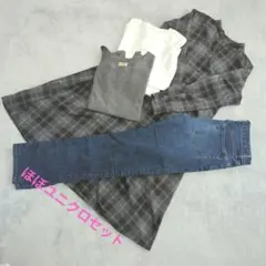 UNIQLO系 4点セット M〜L相当 大人カジュアル 着回しコーデ 春