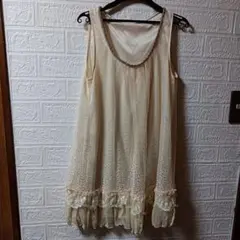 Rojita★USED★ビーズ装飾ノースリーブチュールレースチュニックのサムネイル