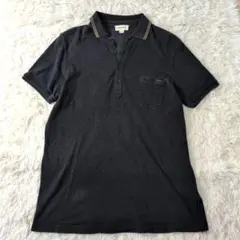 DIESEL　ポロシャツ半袖　ロゴ　ダメージ加工　綿100%　胸ポケット