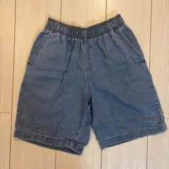 GU デニムブルー ハーフパンツ 150