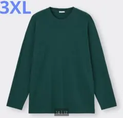 ＧＵ 3XL ソフトコットンクルーネックTシャツ グリーン