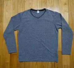 TAKEO KIKUCHI グレー Vネック長袖カットソー