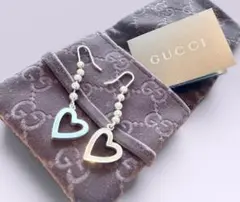 GUCCI ハート ピアス ボールチェーン フック M255039 - メルカリ