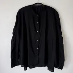 極美品✨ミズイロインド コットンリネン ボリューム袖 ギャザー 