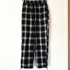 AIVER アイバーチェック 起毛 カーゴパンツ 冬