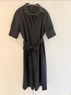 美品★23区 半袖シャツワンピース ネイビー 濃紺　Mサイズ